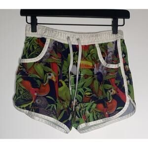 Andrew Christian Lined Shorts Men’s Small Parrots Birds Toucan Pockets